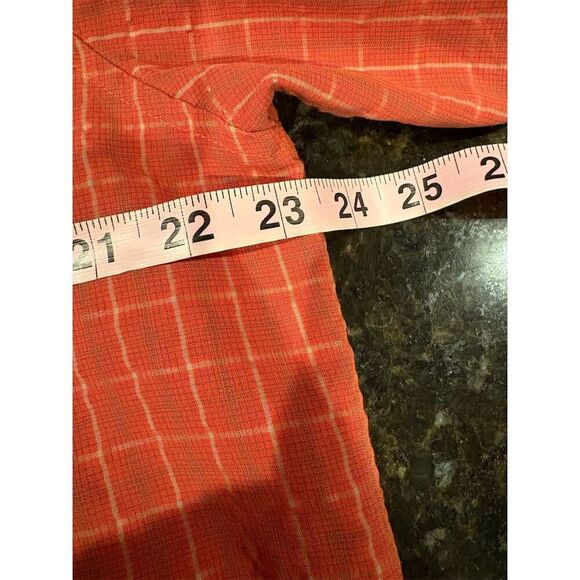 Marmot Men's L Orange Plaid Short Sleeve Button-Up Shirt Casual - Picture 10 of 13